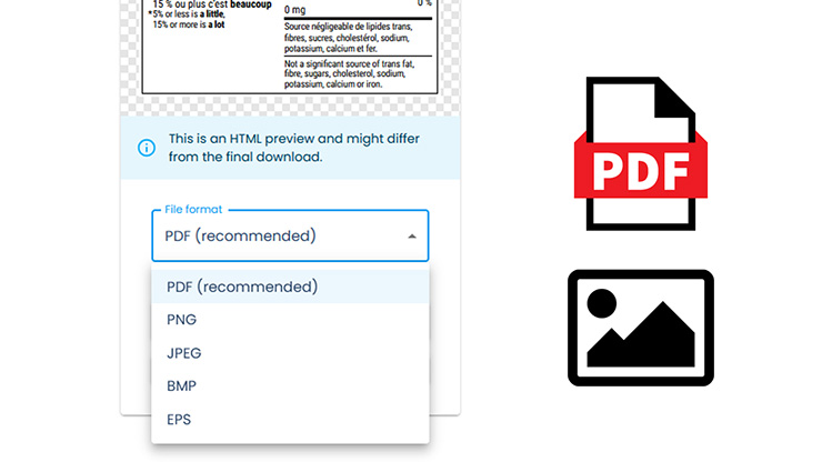Multiple download formats