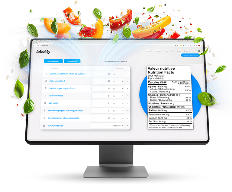 Labelify nutritional software